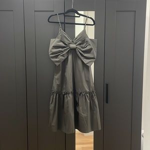 Anthro V-Neck Bow-Back Midi Dress